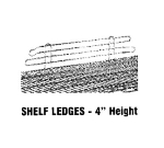 Advance Tabco SL-14 Shelving Ledge, 4 in H, 14 in L, Chrome Finish