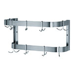 Advance Tabco SW-48-X 48 in Wide Wall Mount Pot Rack, Double Bar, SS