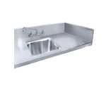 Advance Tabco TA-11C-2 Double Sink Welded Into Table Top, 20 in x 20 in x 8 in