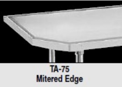 Advance Tabco TA75RE Mitered Edge Countertop Option
