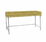 Advance Tabco TBG306 72-in Bakers Table w/ 1-3/4-in Wood & Galvanized Base, 30-in Wide