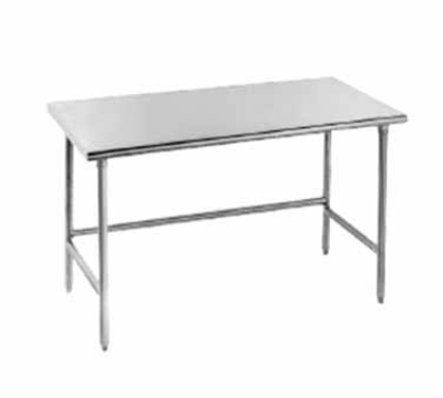 Advance Tabco TSAG-306RE Residential Bull Nose Round Corner Table with Rear Bar, 72 in x 30 in x 35 in