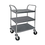 Advance Tabco UC-3-1827 Utility Cart, (3) 18 in x 27 in Shelves, Tubular SS Frame