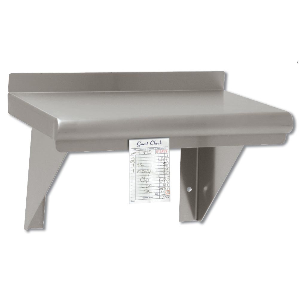 Advance Tabco WS-12-72CM-X Shelf, Wall Mount, Check Minder, SS, 12 in D x 72 in W