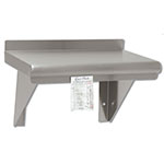 Advance Tabco WS-12-96CM-X Shelf, Wall Mount, Check Minder, SS, 12 in D x 96 in W