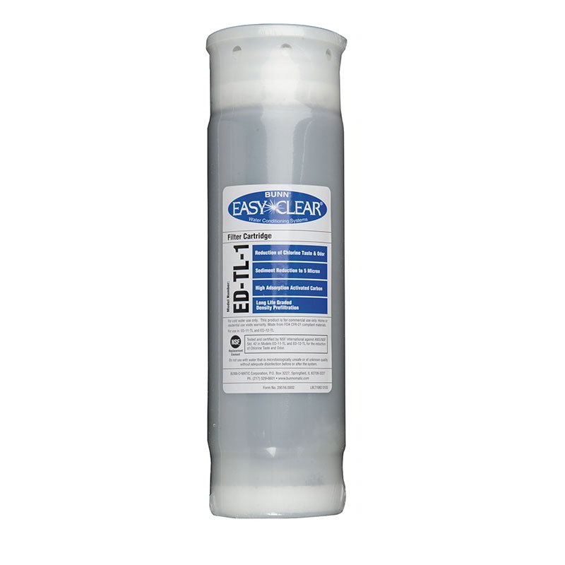 BUNN-O-Matic 30231.1001 Drop-In Replacement Cartridge for ED-TL-1, Taste, Odor & Lime, 10-in