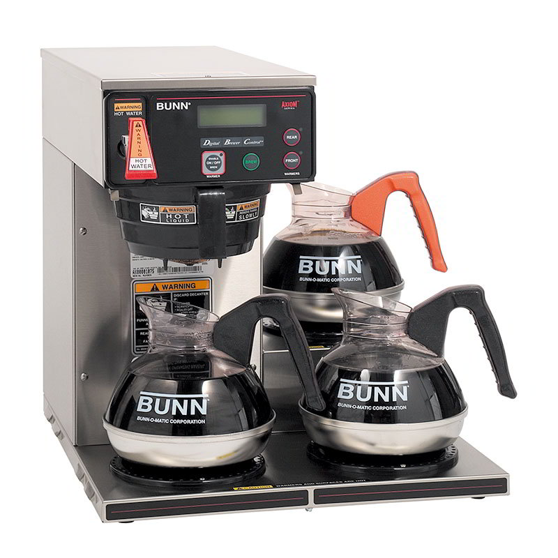 BUNN-O-Matic 38700.0003 3 Lower Warmer Coffee Brewer, Hot Water Faucet, LCD Display, 120-240 V