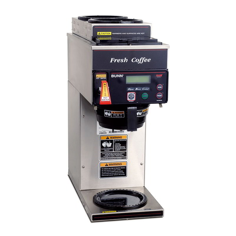 BUNN-O-Matic 38700.0023 AXIOM P-3-DV Coffee Brewer, 1 Lower/2 Upper Warmers, 120/240