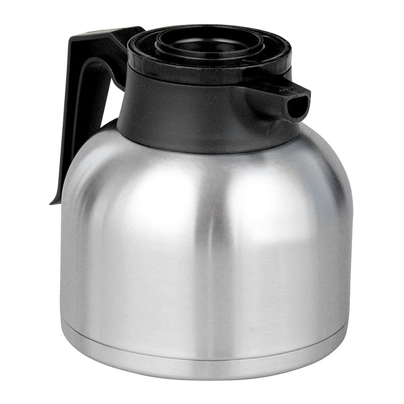 BUNN-O-Matic 40163.0100 64-oz Thermal Carafe w/ Brew Thru & Vacuum Insulation, Black Lid, All Stainless