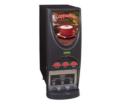 BUNN-O-Matic 36900.0050 Hot Beverage Dispenser w/ (3) 8-lb Hoppers & 4.5-gal Hot Water Tank, Cappuccino