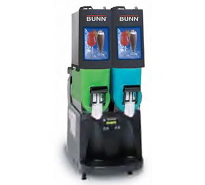 BUNN-O-Matic 34000.0504 Frozen Drink Machine, (2) 2-gal Hoppers & Touchpad Display, Stainless, Black