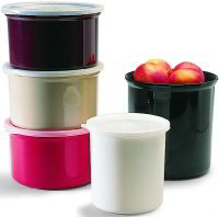 Carlisle 034101 1.2-qt Crock w/ Lid, Polypropylene, NSF, Brown