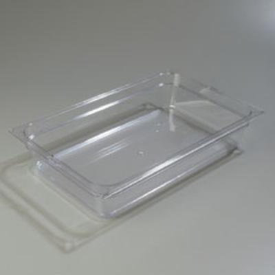 Carlisle 1020107 Full Size Food Storage Container, 4-in Deep, Polycarbonate, Black