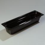 Carlisle 1024103 1/2-Size Long Food Storage Container, 4-in Deep, Polycarbonate, Black