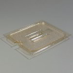 Carlisle 1043113 High Heat Half Size Pan Handled Lid - Notched, Amber