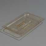 Carlisle 1049013 High Heat 1/4 Size Pan Handled Lid - Amber