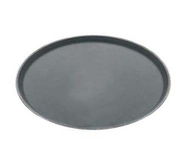Carlisle 2700GR004 Griptite Rubber Lined Oval Tray, 22 x 27 in, Black