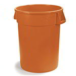 Carlisle 341044-24 Bronco Round Waste Container, 44-Gallon, Orange