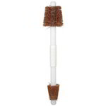 Carlisle 4067925 19-in Double End Valve Brush, Baton Handle & Stiff Tan Bristles