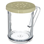 Carlisle 426004 Shaker Dredge, Cheese Lid, Poly w/ Handle, Clear, Yellow Lid