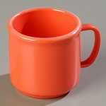 Carlisle 4305252 10-oz SAN Plastic Stackable Mug, Sunset Orange