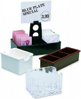 Carlisle 454907 Crystalite Sugar Packet Caddy, Holds 20 Packets, Clear, NSF