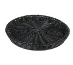 Carlisle 6554-03 Medium Round Woven Basket, Black