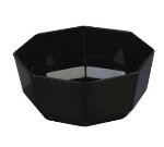 Carlisle 888503 9.5-in Octagon Bowl w/ 8-lb Capacity, Glossy Acrylic, Dishwasher Safe, Black