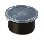 Carlisle 030003 .6-qt Classic Crock - Snap-On Lid, Black