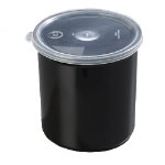 Carlisle 030103 1.2-qt Crock w/ Lid, SAN, NSF, Black