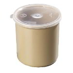 Carlisle 030106 1.2-qt Crock w/ Lid, SAN, NSF, Beige