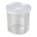 Carlisle 030107 1.2-qt Crock w/ Lid, SAN, NSF, Clear