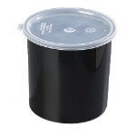 Carlisle 034203 2.7-qt Crock w/ Lid, Polypropylene, NSF, Black