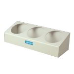 Carlisle 030502 3-Crock Condiment Station, White