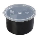 Carlisle 031603 1-1/2-qt Crock w/ Lid, SAN, NSF, Black