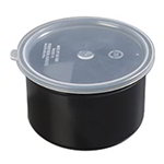 Carlisle 034303 1.5-qt Poly-Tuf Crock - Snap-On Lid, Translucent/Black