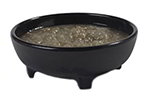 Carlisle 087803 8-oz Molcajete Salsa Dish - Melamine, Black
