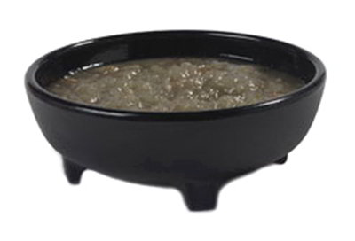 Carlisle 087803 8-oz Molcajete Salsa Dish - Melamine, Black