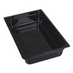 Carlisle 1020103 Full Size Food Pan, 4-in Deep, NSF, Black Poly