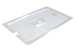 Carlisle 10211U07 Universal Handled Notched Lid for Full Size Food Pans, NSF, Clear