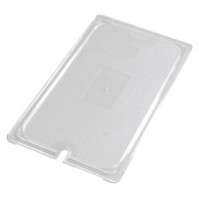 Carlisle 10217U07 Universal Flat Notched Lid for Full Size Food Pans, NSF, Clear