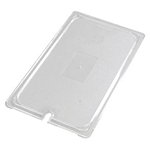 Carlisle 10217U07 Universal Full Size Food Pan Lid - Flat, Notched, Clear