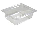 Carlisle 10221-807 Top Notch Food Storage Container, 1/2 Size, 4 in D, NSF, Clear