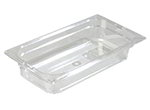 Carlisle 10260-807 Top Notch Food Storage Container, 1/3 Size, 2-1/2 in D, NSF, Clear