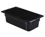 Carlisle 1026103 1/3-Size Food Pan, 4-in Deep, Black Poly
