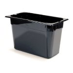 Carlisle 1026903 1/3-Size Food Pan, 8-in Deep, Black Poly