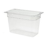 Carlisle 1026907 1/3-Size Food Pan, 8-in Deep, Clear Poly
