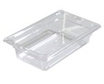 Carlisle 10280-807 Food Storage Container, 1/4 Size, 2-1/2 in D, NSF, Clear