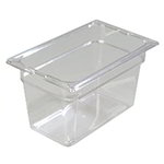 Carlisle 10282-807 Food Storage Container, 1/4 Size, 6 in D, NSF, Clear