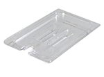 Carlisle 10291U07 Universal Notched Handled Lid for 1/4 Size Food Pans, NSF, Clear